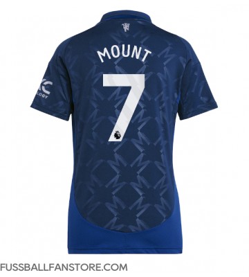 Manchester United Mason Mount #7 Replik Auswärtstrikot Damen 2024-25 Kurzarm